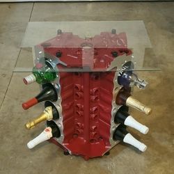 Engine Block Whiskey/Wine Rack