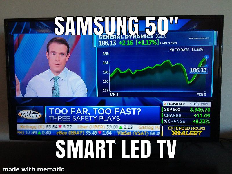 Samsung 50" LED Smart TV with remote. Excellent condition