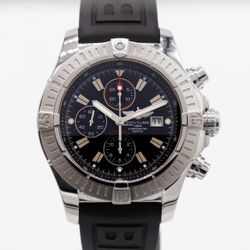 Super Avenger 48mm Chronograph Black Rubber Strap Automatic 