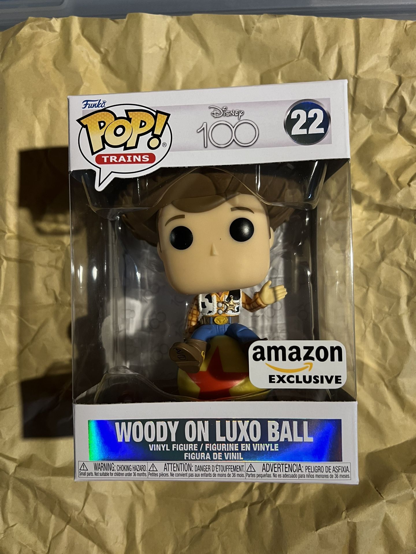 Funko Pop Disney 100 Woody On Luxo Ball #22 Amazon Exclusive