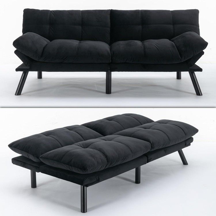 72" Futon + Velvet Futon Cover