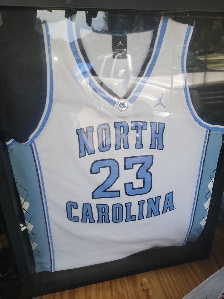 Framed Jordan Carolina Jersey