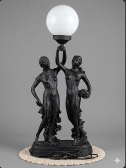 Vintage Goddesses Resin Table Lamp