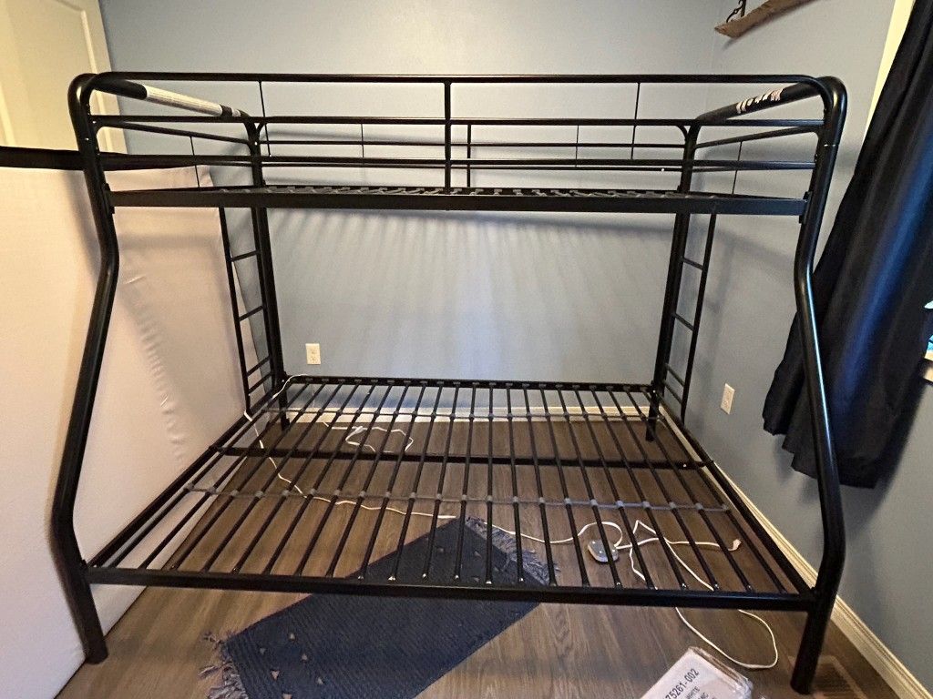 Bunk Bed Twin On Top Double Bottom.  Comes With Twin Mattress 
