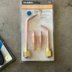 4pc Olsen Premium Quality Oxy Fuel Cutting/Welding Tip Pack ~ Item #57583