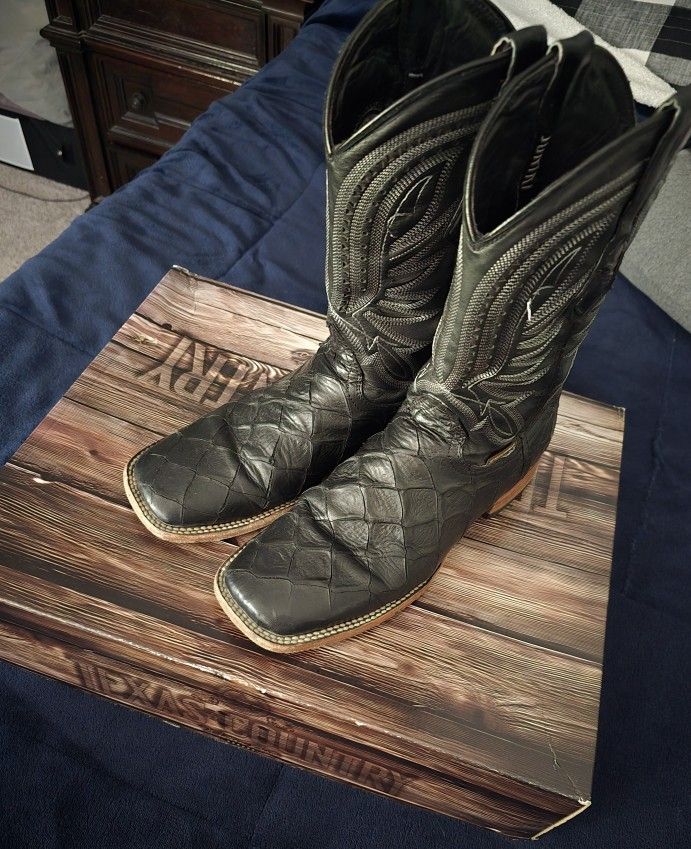 Texas County Men's Boots Black Size 8