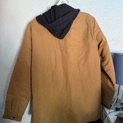 MODERN FIT SHIRT JACKET WITH FLEECE HOOD