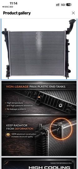 AParts Radiator Replacement for Dodge Durango 3.6L 2011-2016 – OEM Spec, Direct Fit Cooling System