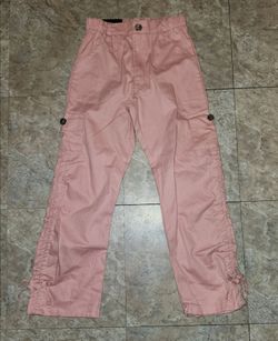 Pink velvet elastic pants new