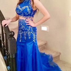 Beautiful Blue Prom Dress Formal Evening Gown