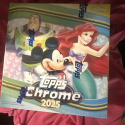 2025 TOPPS CHROME DISNEY FACTORY SEALED MEGA BOX IN HAND 