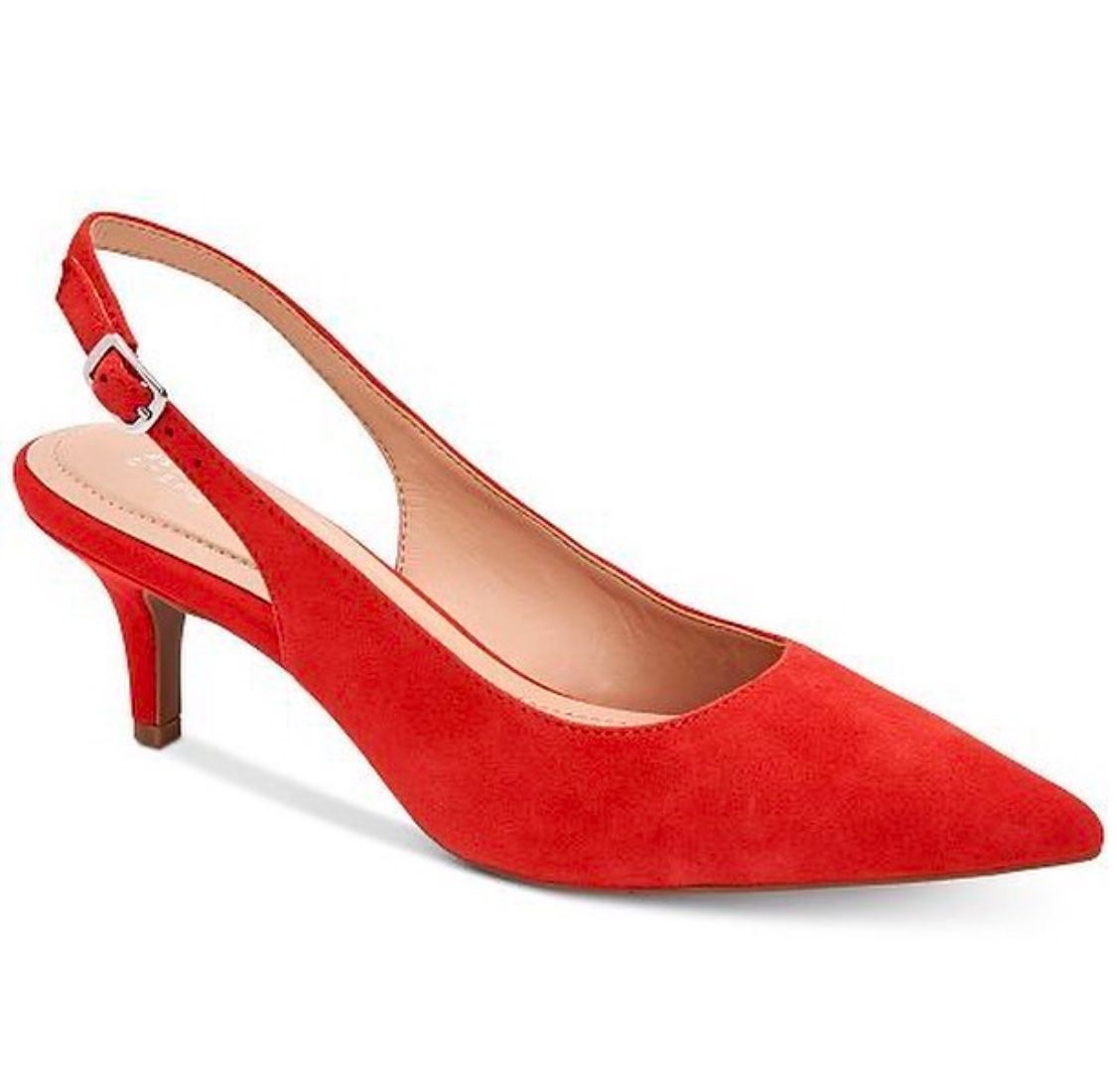 ALFANI RED SUEDE POINTED TOE STEPN FLEX PUMPS SIZE 8.5