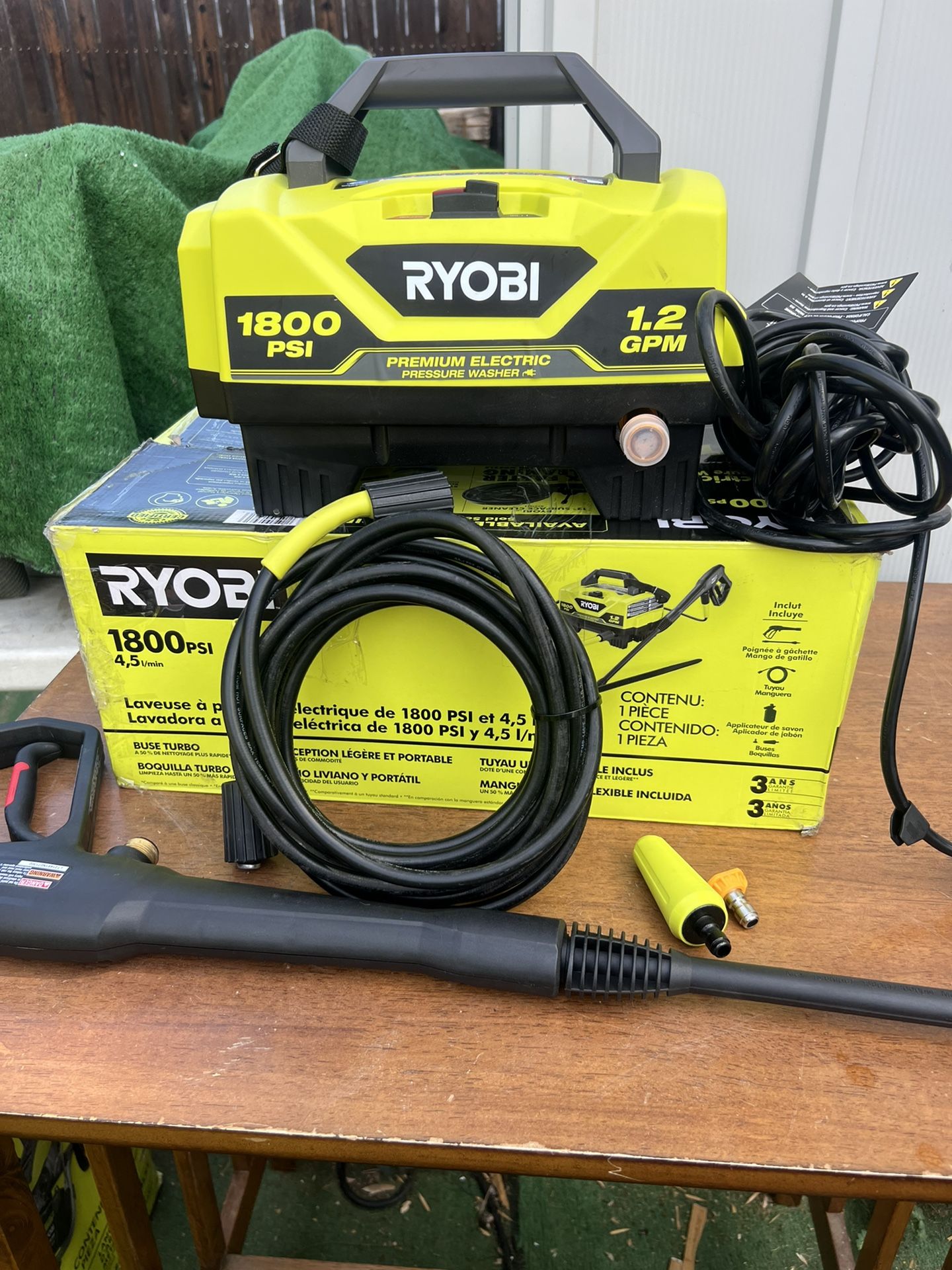RYOBI 1800 PSI GPM Cold Water Electric Pressure Washer