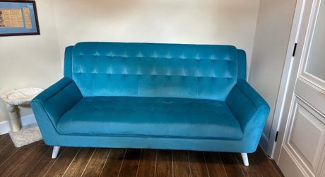Velvet Blue Couch