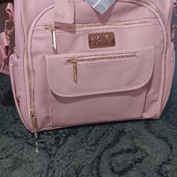 Blissly Pink Leather Diaper Tot Bag