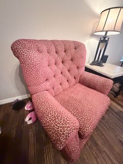 Red & Gold leopard chair
