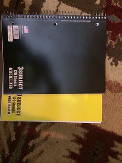 2 - 3 subject 120 sheet wide ruled