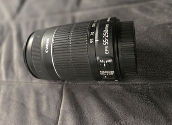 Canon EF-S 55-250mm F4-5.6 is STM Telephoto Lens, Black