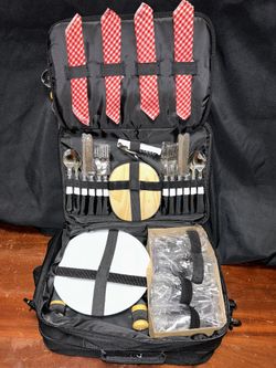 Tequila rose Travel Picnic Set With Insulated Pouch & BBQ Grill