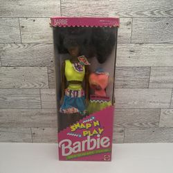 Vintage Barbie Snap ‘N Play  ‘1991 Barbie Snap on Top and Skirts / It’s so Easy 12” Doll • Made in China No 3556 