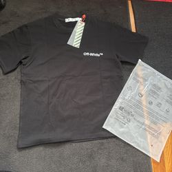 Black Off White Shirt Size S