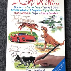 📘I Can Draw…Hardcover Book, Instructive Illustrations, Tracing Paper (new)