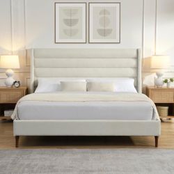 King Size Bed Frame High Headboard
