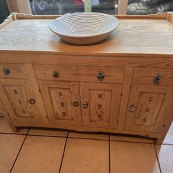 UNFINISHED BATHROOM CABINET 48” L X 32” H X 22” W $200 OBO