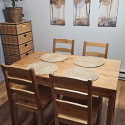 Ikea Jokkmokk Dining Table And Chairs