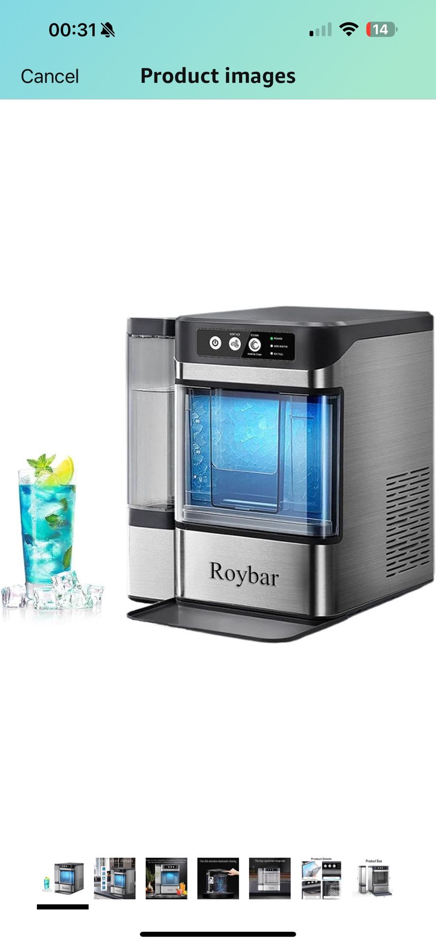 Large Capacity Ice Makers Countertop One-Click Operation Self-Cleaning Portable Ice Maker 41lbs/24H with There is A Detachable 3L Water Tank Ice Machi