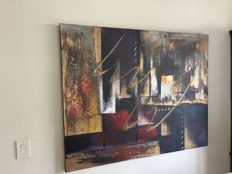 Contemporary Painting With French Lamp