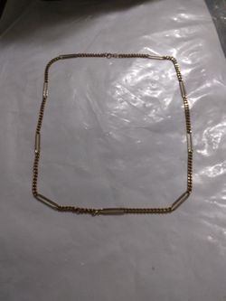 18K Gold Link Chain 24.6 G Lent 28 Used
