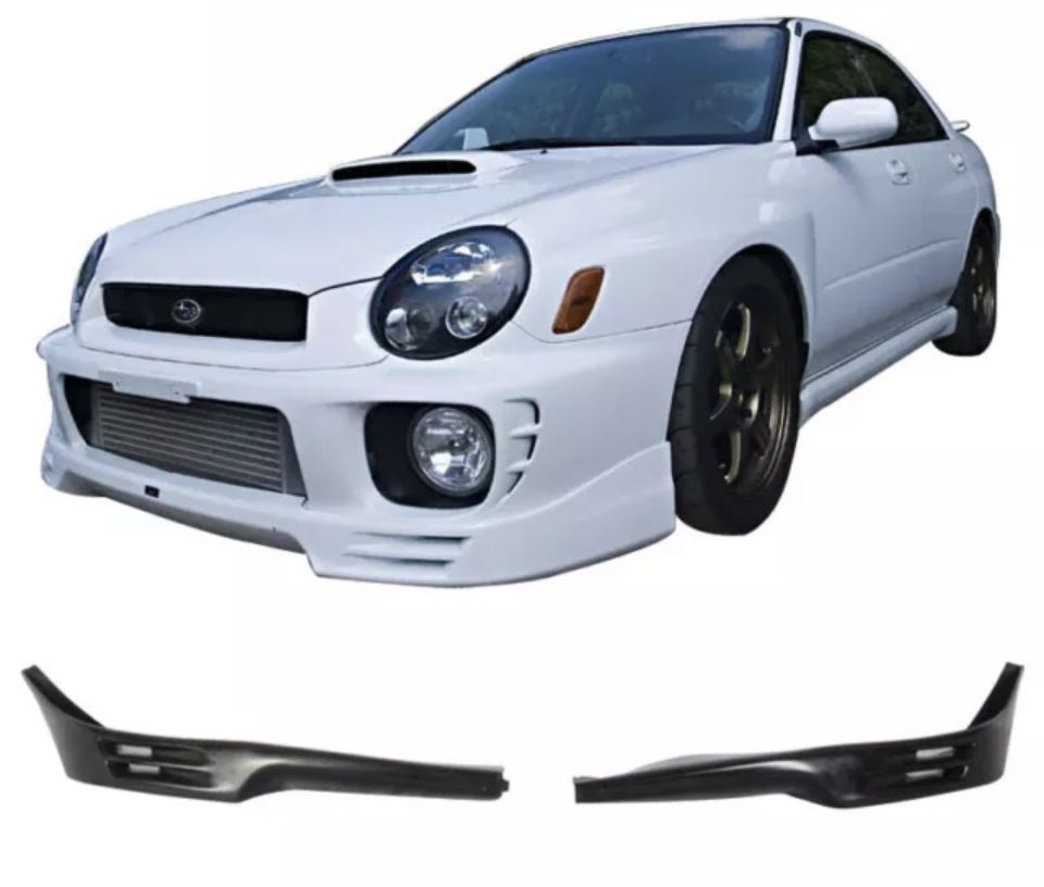 Fits 15-17 Subaru WRX STI S208 Style 1 Piece PU Front Bumper Lip Chin Spoiler