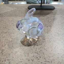 Vintage Fenton Iridescent Opalescent Glass Bunny