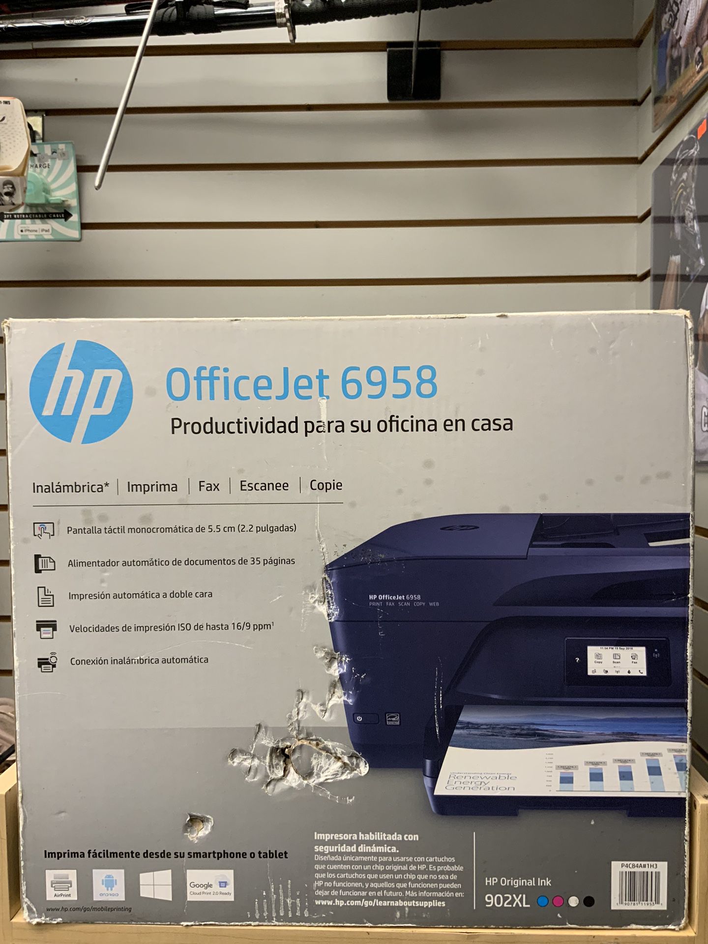 HP OfficeJet 6958 All-In-One Wireless Color Printer Scan Copy Fax New Sealed 