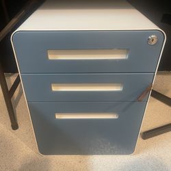 3 Drawer File Cabinet with Lock - Under Office Desk Metal