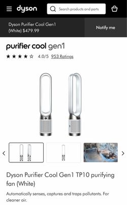 Dyson tower fan & purifier, white
