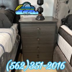 Tall Four Drawer Nightstand 