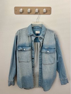 Universal Thread Rhinestone Denim Shirt XS