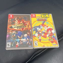 Brand New Nintendo Switch Sonic Games (one Open One Sealed)