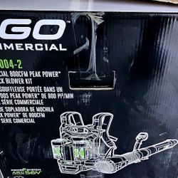 EGO POWER COMMERCIAL 56-volt 800 CFM 190 MPH Backpack Leaf Blower  model# LPX8004-2 Brand open Box