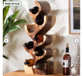 8 Bottle Wooden Wine Holder