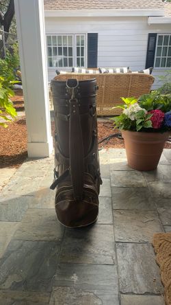 Classic Burton leather golf bag