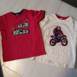Gymboree Size 5 Boys Shirt Motorcycle Race Car