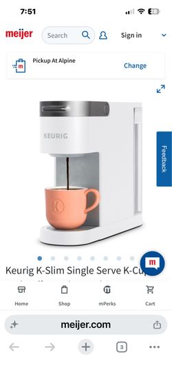 Keurig slimline white/ gray
