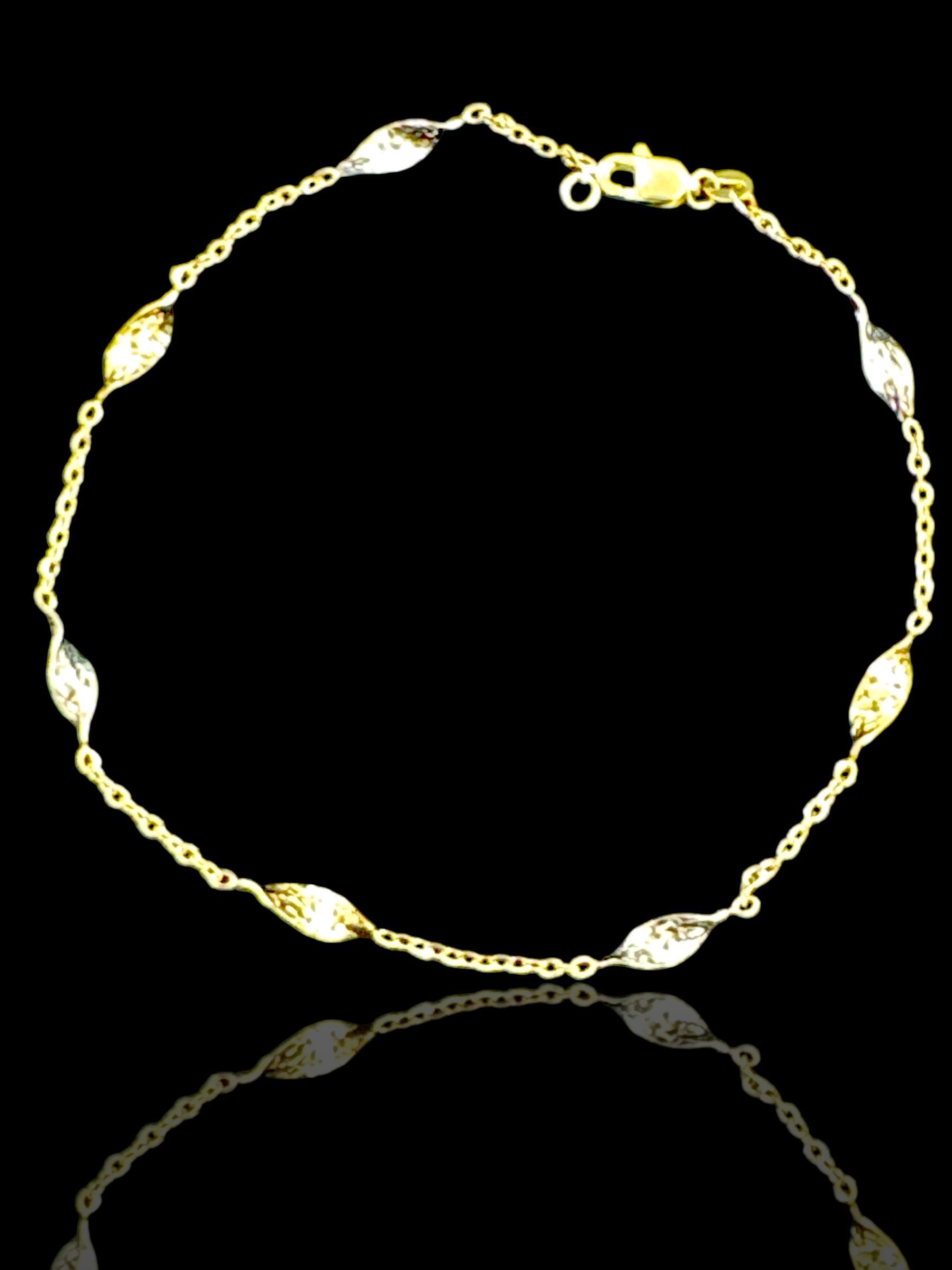 ESCLAVA PARA PIE, DOS OROS 14K