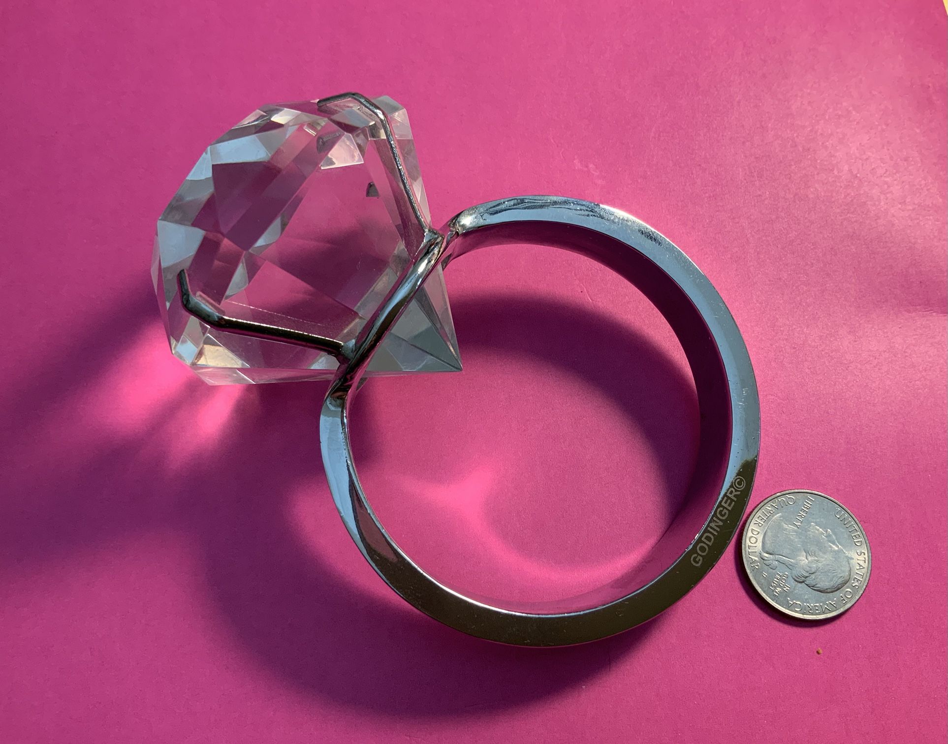 Crystal Giant Diamond Ring