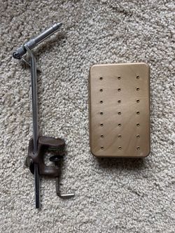 Fly Tying Vise and Fly Box.  