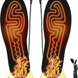 Dr.warm Heating Insoles USB Electric Power Thermal Soles for Men and Women Winter Hunting Boots Shoes Sneaker Ice Fishing Hiking Camping
