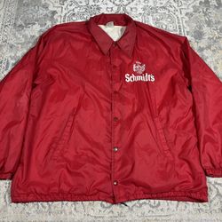 Vintage Schmidt’s red jacket sportsmaster size XL